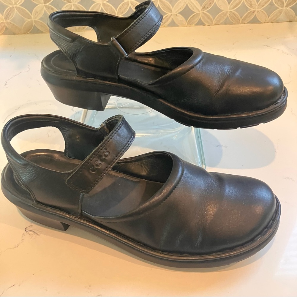 ECCO Women's Mary Jane Slingback Comfort Shoes Black Leather 42 (US 11) - Picture 2 of 12